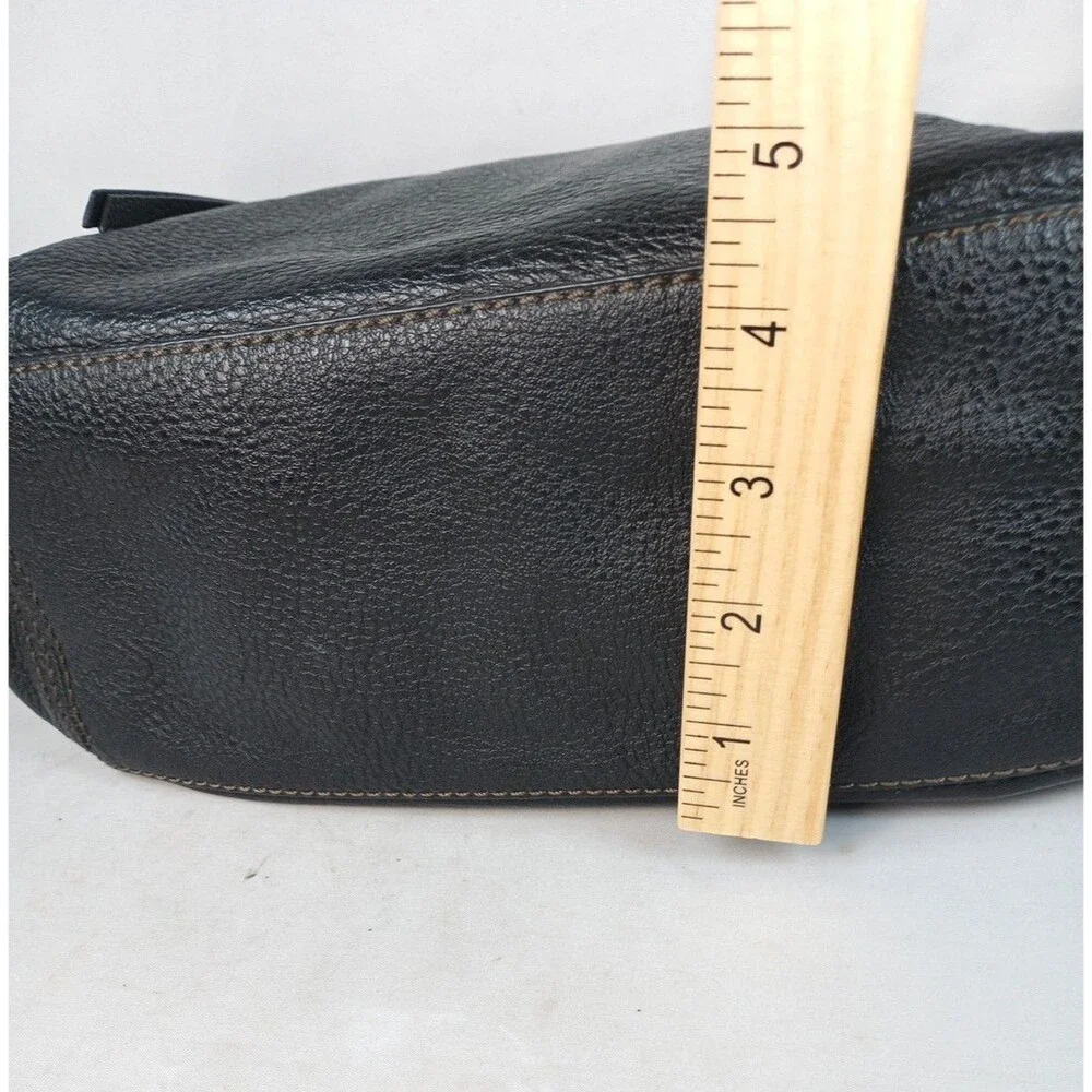 The Sak Black Pebbled Leather Purse Double Handle Tote Shoulder‎ Bag SOFT